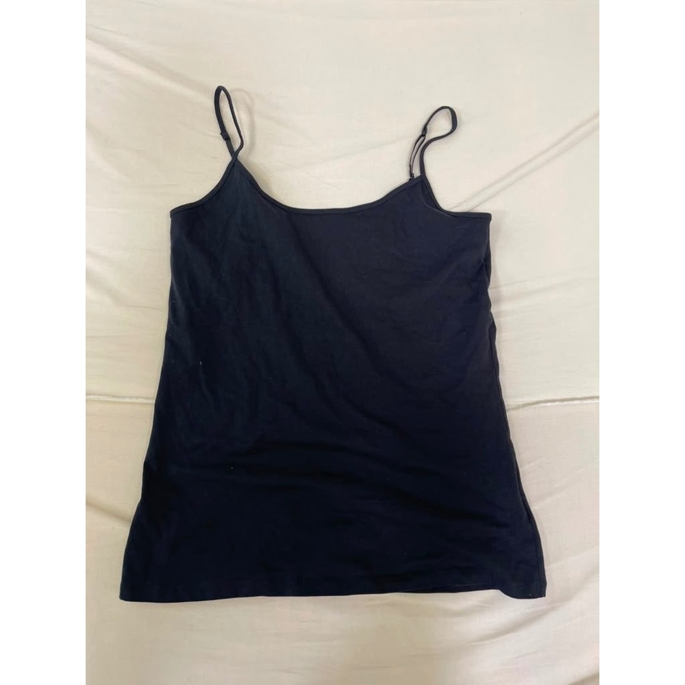Amazon Essentials Womens Black Camisole Adjustable Spaghetti Strap Tank Top L